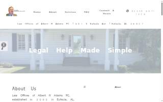 Law Offices of Albert H Adams PC website