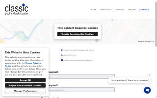 Classic Pools & Patio Center, Inc. website