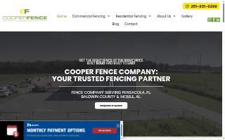Cooper Fence Company LLC of Fairhope website