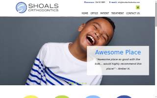 Shoals Orthodontics website