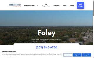 Credit Central of Foley website