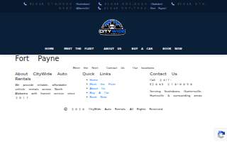 Citywide Auto Rentals website