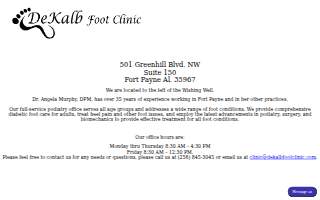 DeKalb Foot Clinic, Inc. website