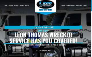 Leon Thomas Wrecker Service LLC of Fort Payne website