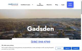 Credit Central of Gadsden website