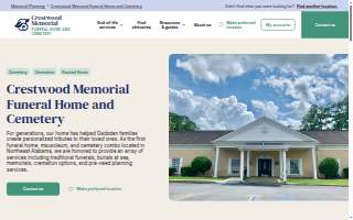 Crestwood Memorial Cemetery & Funeral Home website