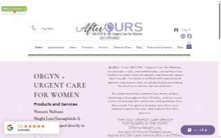 After Ours OBGYN & Urgent Care for Women website