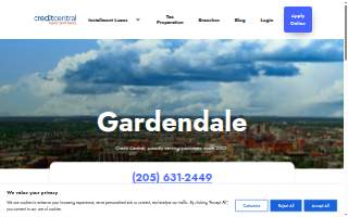 Credit Central of Gardendale website