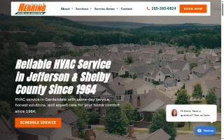 Herring's Heating & Air Conditioning website