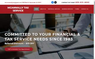 McAnnally Tax Services Inc. website