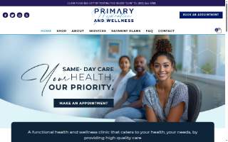 Primary Hydration and Wellness website