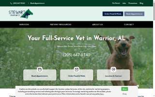 Stewart Animal Clinic website