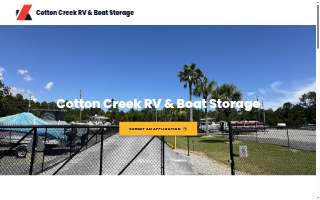 Cotton Creek RV & Boat Storage website