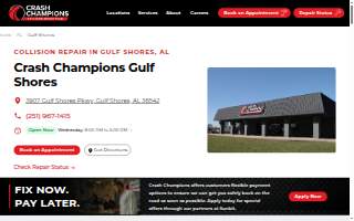Crash Champions Collision Repair of Gulf Shores website