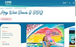 Hog Wild Beach & BBQ website