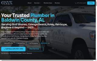 Onyx Professional Plumbing website