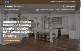 Alabama Hardwood Installation Inc website