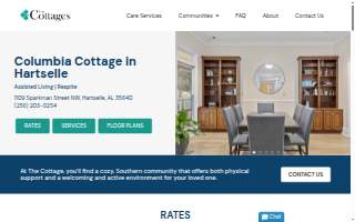 Columbia Cottage Hartselle website