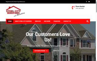 Steel City Roofers of Helena website