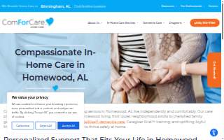 ComForCare Home Care of Birmingham website
