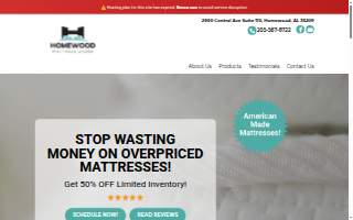 Homewood Mattress Store website