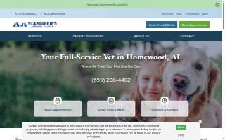 Standifer's Animal Clinic website