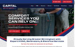 Capital Comfort Services website