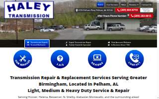 Haley Transmission of Hoover website