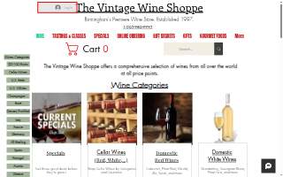 The Vintage Wine Shoppe website