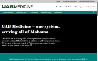 UAB Medicine St. Vincent’s Primary Care Hoover website