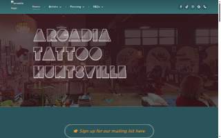 Arcadia Tattoo Huntsville website