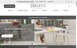 Haley's Flooring and Interiors website