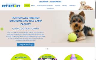 Huntsville Pet Resort website