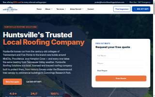 Huntsville Roofing Solutions website