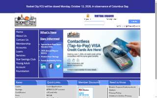 Rocket City Federal Credit Union website
