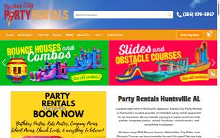 Rocket City Party Rentals of Huntsville website