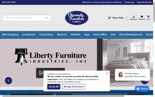 University Furniture Gallery website