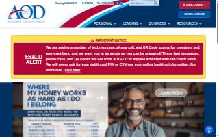 AOD Federal Credit Union of Pell City website