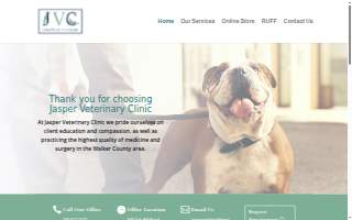Jasper Veterinary Clinic website