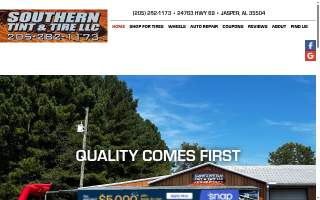 Southern Tint and Tire LLC website