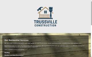 Trussville Construction & Roofing website