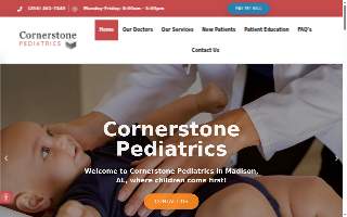 Cornerstone Pediatrics website