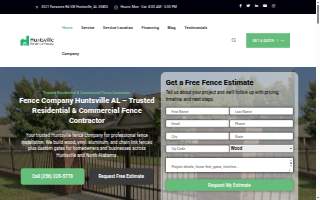 Huntsville Residential Fencing website