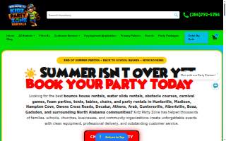 Kidz Party Zone Rentals of Madison website