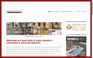 Coast Safe and Lock website