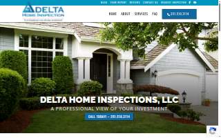 Delta Home Inspections website