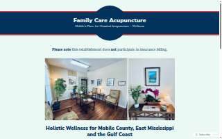 Family Care Acupuncture website