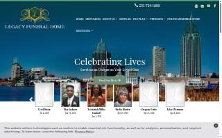 Legacy Funeral Home website