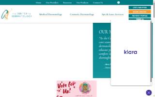 The Dermatology Center website