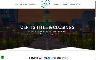 Certis Title & Closings website